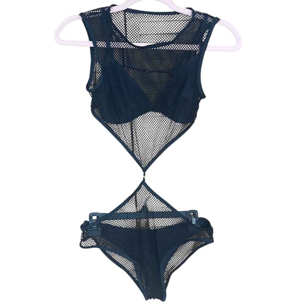 Fashion Nova In the Net Monokini Black